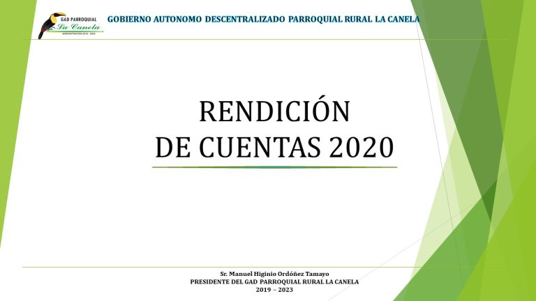 Rendición de Cuentas 2020